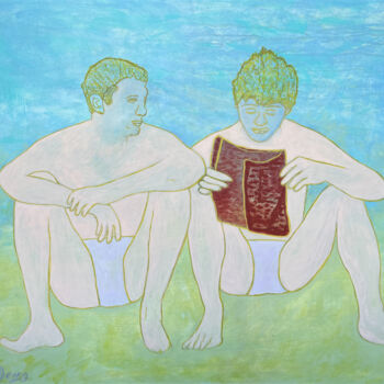 Peinture intitulée "ON THE SHORE" par Slava Dego, Œuvre d'art originale, Acrylique Monté sur Châssis en bois