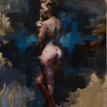 Figure in midnight blue