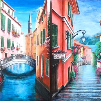 Painting titled "Venice and Bellagio…" by Galina Vasiljeva, Original Artwork, Acrylic