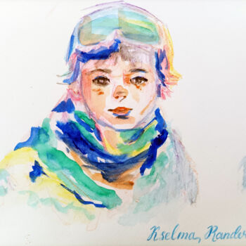 绘画 标题为“Frosty Face” 由Kselma Randvald, 原创艺术品, 水彩