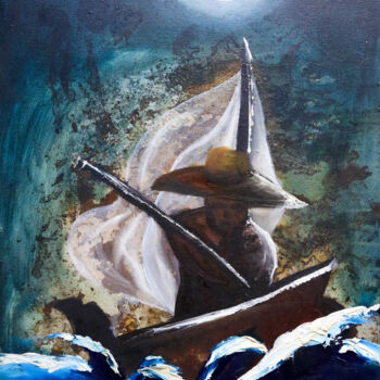 绘画 标题为“Pescador” 由P'Aaqu, 原创艺术品, 油