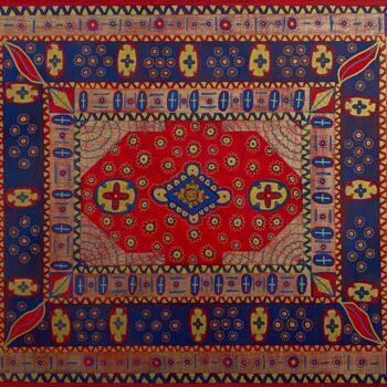 Painting titled "PERSIAN CARPET – MA…" by Frank Willems, Original Artwork, Acrylic