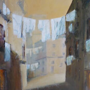 Peinture intitulée "Ressenti 44 - Vu au…" par André Robert Deschamps, Œuvre d'art originale, Huile
