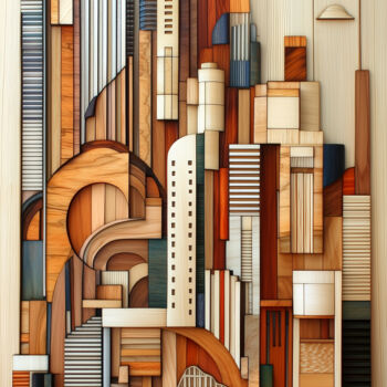 Digital Arts titled "A Chaotic Cityscape…" by Alberto Capitani, Original Artwork, AI generated image