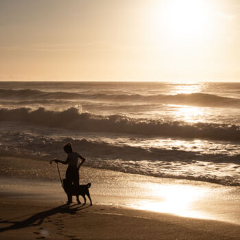 Photography titled "A girl and a dog" by Nadia Sharova, Original Artwork, Digital Photography