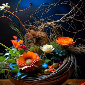 제목이 "flower arrangement…"인 디지털 아트 Si Levin로, 원작, AI 생성 이미지 artwork_cat.에 장착됨