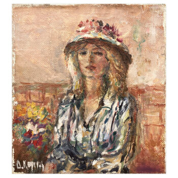 Peinture intitulée "Portrait of Alyona" par Dmitry Korsun, Œuvre d'art originale, Huile