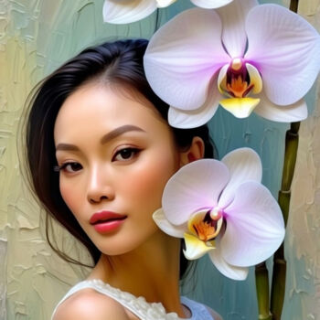 Digital Arts με τίτλο "quiet beauty" από Si Levin, Αυθεντικά έργα τέχνης, Εικόνα που δημιουργήθηκε με AI Τοποθετήθηκε στο ar…