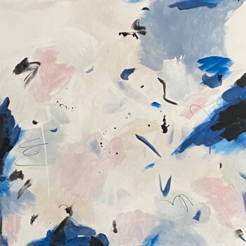 Painting titled "Fragments (III)" by Andreea Zecheru, Original Artwork, Acrylic Mounted on Wood Stretcher frame