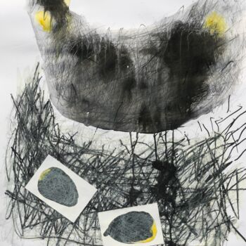 Painting titled ""listen, listen"" by Giulio Benatti, Original Artwork, Acrylic