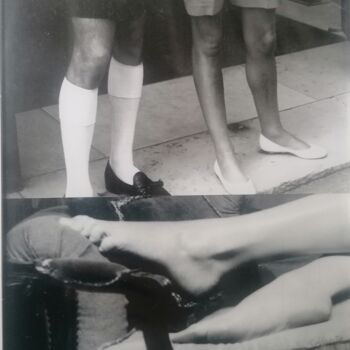 Collages intitulée "La nuit venitienne" par Flore Edharz, Œuvre d'art originale, Photographie manipulée Monté sur Carton