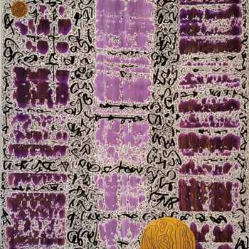 Painting titled "Purple" by John Felix, Original Artwork, Acrylic Mounted on Wood Stretcher frame