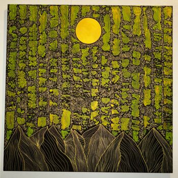 Painting titled "Landscape" by John Felix, Original Artwork, Acrylic