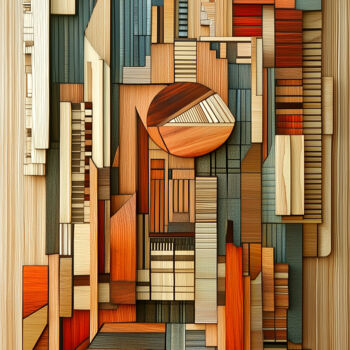 제목이 "A Geometric Citysca…"인 디지털 아트 Alberto Capitani로, 원작, AI 생성 이미지