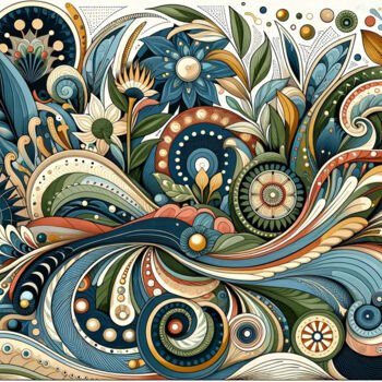 Digital Arts titled "Floral Symphony: An…" by Alberto Capitani, Original Artwork, AI generated image