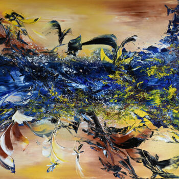 Painting titled "ABSTRACT Octobre hu…" by Yann Pelcat, Original Artwork, Oil