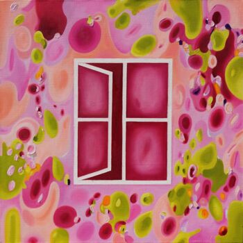 Painting titled "City of Gardens 11" by Aleksandra Krogulecka, Original Artwork, Oil