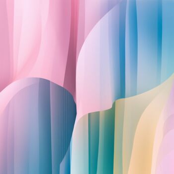 Digital Arts titled "Lignes abstraites 3" by Dinem, Original Artwork, AI generated image