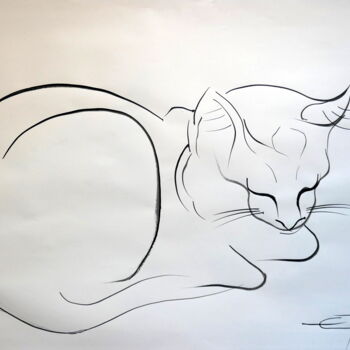 Peinture intitulée "Nabû simplement" par Edith Bos Boyer (EDITH DONC), Œuvre d'art originale, Encre