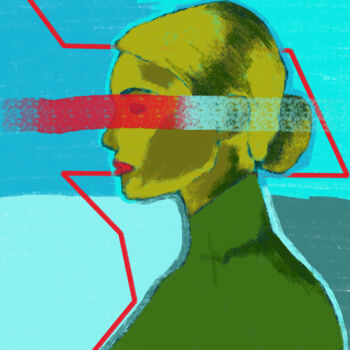 Digitale Kunst getiteld "Blurred Reality" door Creative Hand Design Szilvia Horváth, Origineel Kunstwerk, Digitaal Schilderw…