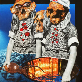 Collages titled "Expectation" by Ekaterina Anikina, Original Artwork, Collages