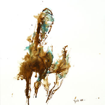 Peinture intitulée "Nu Equin 20a" par Benedicte Gele, Œuvre d'art originale, Acrylique