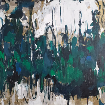Painting titled "Forest Song" by Joyce Fournier, Original Artwork, Acrylic Mounted on Wood Stretcher frame
