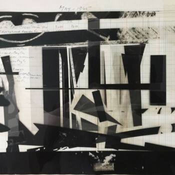 Collagen mit dem Titel "ledger may 1965" von Amy Fitzsimons, Original-Kunstwerk, Collagen