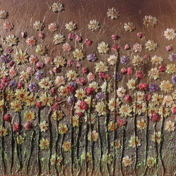 Painting titled "e ti vengo a cercar…" by Donatella Marraoni, Original Artwork, Oil Mounted on Wood Stretcher frame