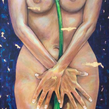 Peinture intitulée "Schönheitswahn. Was…" par Dinara Daniel, Œuvre d'art originale, Acrylique Monté sur Châssis en bois