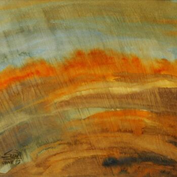 Painting titled "reflection 1" by Suddha Sama, Original Artwork, Watercolor