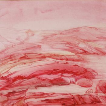 Painting titled "rose velley" by Suddha Sama, Original Artwork, Watercolor