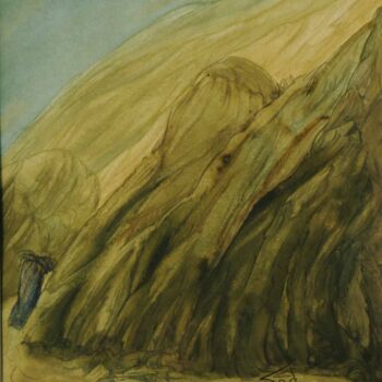 Painting titled "the turn" by Suddha Sama, Original Artwork, Watercolor