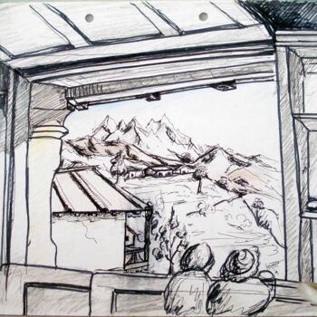 chokhamba hills from window, gupt-kashi