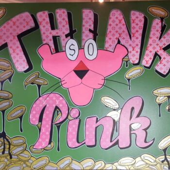 Painting titled "Think So Pink" by Tb, Original Artwork, Acrylic