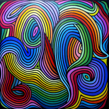 Malerei mit dem Titel "COMPOSITION IN COLO…" von Stephen Conroy, Original-Kunstwerk, Acryl Auf Keilrahmen aus Holz montiert