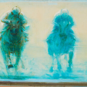 Pittura intitolato "A Day at the Races…" da Alexander Levich, Opera d'arte originale, Olio