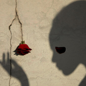 Fotografie mit dem Titel "A Rose Through The…" von Xidong Luo, Original-Kunstwerk, Digitale Fotografie