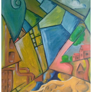 Pittura intitolato "Прогресс" da Dmitrij Lisalenko, Opera d'arte originale, Olio