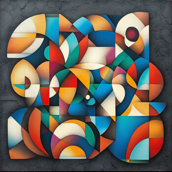 「Embedded Geometric…」というタイトルのデジタルアーツ Alberto Capitaniによって, オリジナルのアートワーク, AI生成画像