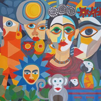 Peinture intitulée "The emotions of Fri…" par Emiondi Olivais (Emiondi), Œuvre d'art originale, Acrylique