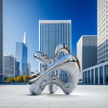 Scultura intitolato "Lifeforms#2（Large e…" da Daniel Kei Wo, Opera d'arte originale, Acciaio inossidabile