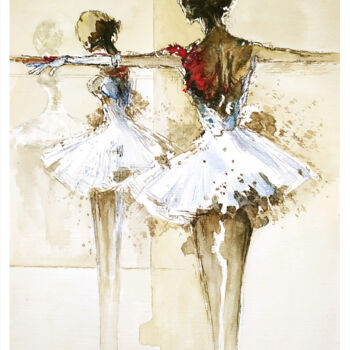 Drawing titled "Born to Dance- 3" by Alexander Aksyonov, Original Artwork, Watercolor