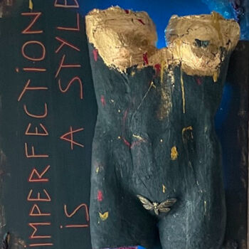 Sculpture intitulée "Imperfection" par Sandrine Fivat, Œuvre d'art originale, Plâtre