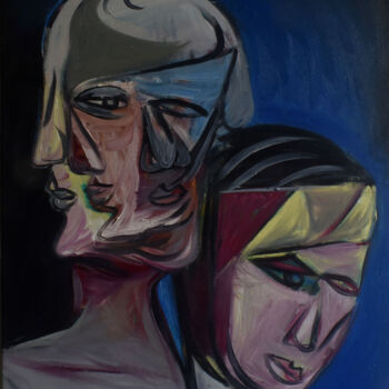 Schilderij getiteld "DUSK" door Roman Lasa, Origineel Kunstwerk, Olie