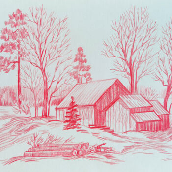 Drawing titled "281" by Anton Karbouski, Original Artwork, Conté