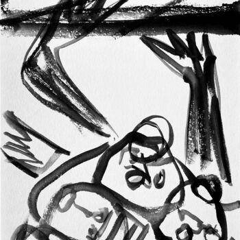 Peinture intitulée "Agony (XI)" par Susanne Caecilie Walther, Œuvre d'art originale, Aquarelle