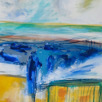 Peinture intitulée "Un lac déborde - ta…" par Âme Sauvage, Œuvre d'art originale, Acrylique
