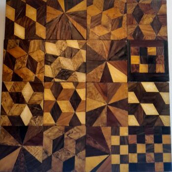 Collages intitulée "Tableau Multi-dimen…" par Sebastien Audo, Œuvre d'art originale, Bois