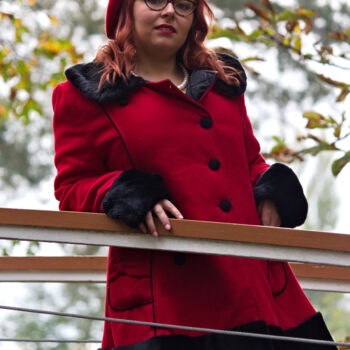 Photography titled "Pin Up in a red dre…" by Nathan Serny, Original Artwork, Digital Photography